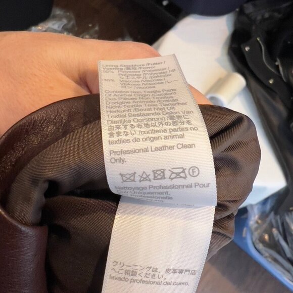 Madewell $625 Sherpa-Collar Asymmetric Zip-Front Jacket in Leather Size S NS382 - Picture 12 of 14